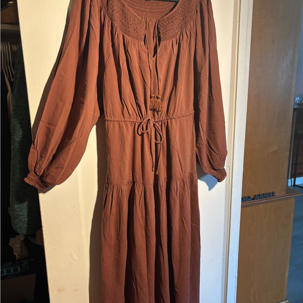 Old Navy Terracotta Long Sleeve Dress